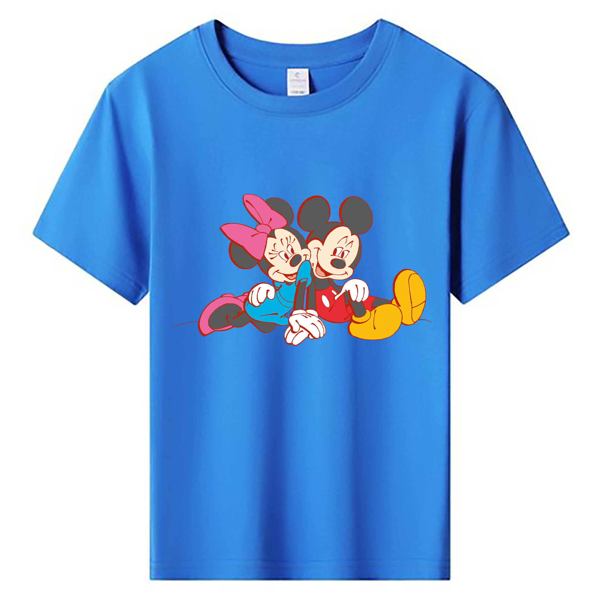 ミッキーマウス Mickey Mouse 綿100％キッズTシャツ（フロントプリント）